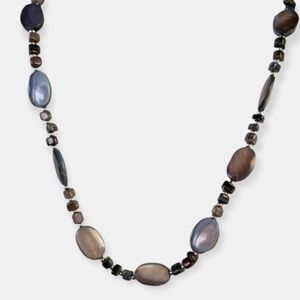 Chaps Ralph Lauren Beaded Earth Tone Natural Stone Necklace